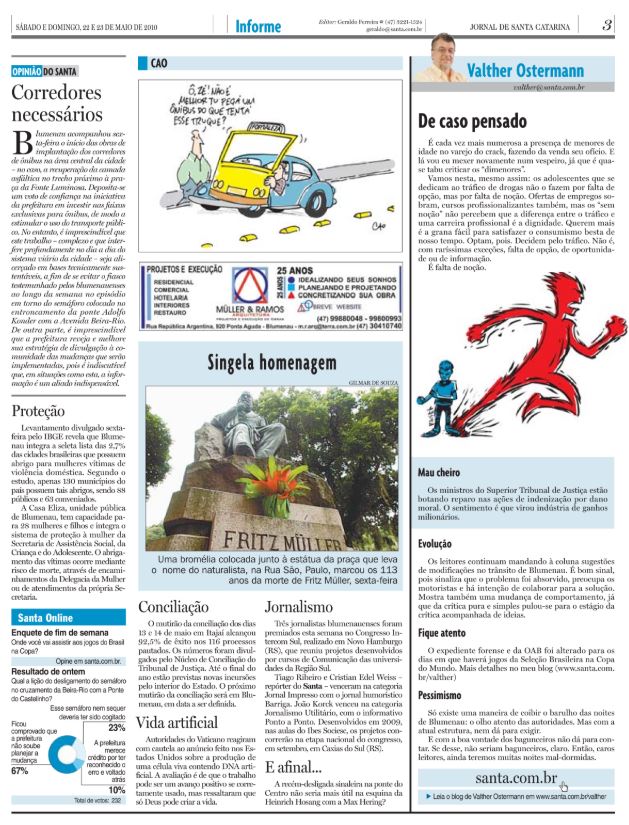 Valter Ostermann coluna Cristian Weiss, Cristian Edel Weiss, Tiago Ribeiro dos Santos, são premiados na Intercom Expocom Sul jornalismo de humor