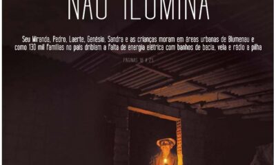 Onde a luz não ilumina famílias sem energia elétrica Santa Catarina Blumenau reportagem especial do jornalista Cristian Edel Weiss Cristian Weiss para RBS NSC Comunicação Jornal de Santa Catarina