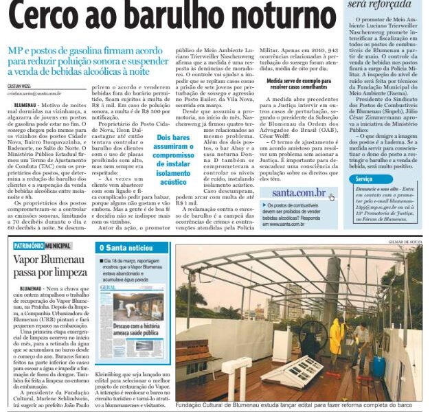 Cerco ao barulho noturno em Blumenau postos de gasolina e casas noturnas Cristian Weiss Cristian Edel Weiss Jornal de Santa catarina RBS NSC