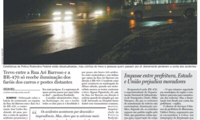 Perigo na escuridao da BR-470 Cristian Edel Weiss Jornal de Santa Catarina jornalista de dados multimídia Alemanha Brasil rodovia federal acidentes duplicação