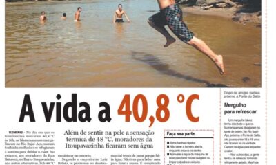 calor 40 graus Blumenau Vale do Itajai calorão previsão do tempo temperatura recorde Cristian Edel Weiss Jornal de Santa Catarina jornalista de dados multimídia Alemanha Brasil
