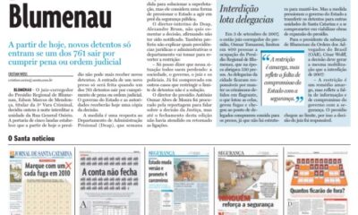 juiz interdita presidio de blumenau edson de mendonca segurança estatistica crimes secretaria Cristian Edel Weiss Jornal de Santa Catarina jornalista de dados multimídia Alemanha Brasil