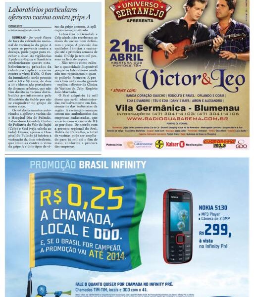 onde tomar vacina laboratorios vacina gripe A h1n1 h3n2 Cristian Edel Weiss Cristian Weiss Jornal de Santa Catarina Blumenau jornalista de dados multimídia Alemanha Brasil